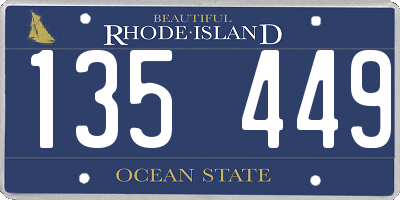 RI license plate 135449