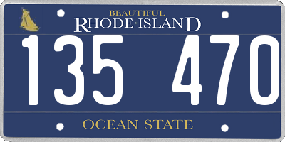 RI license plate 135470