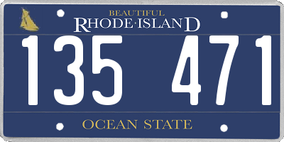 RI license plate 135471