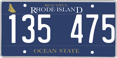 RI license plate 135475