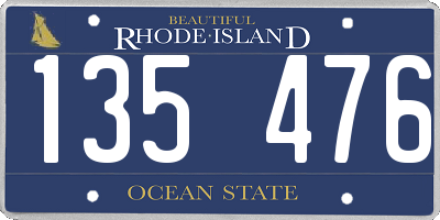 RI license plate 135476