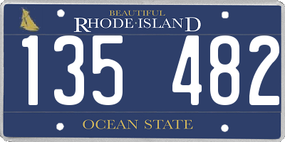 RI license plate 135482