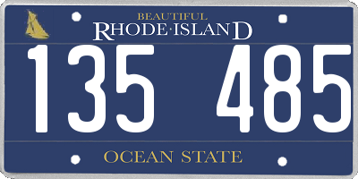 RI license plate 135485