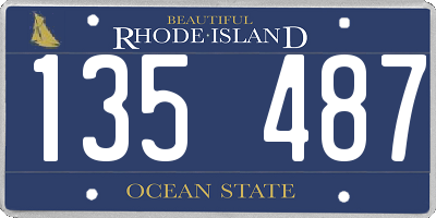 RI license plate 135487