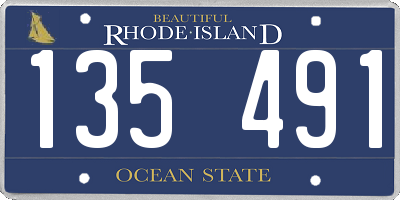 RI license plate 135491