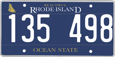 RI license plate 135498