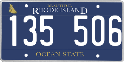 RI license plate 135506