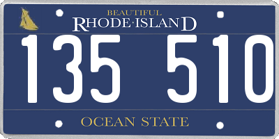 RI license plate 135510