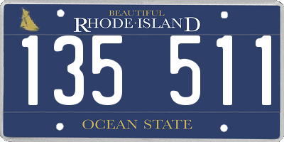 RI license plate 135511