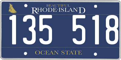 RI license plate 135518