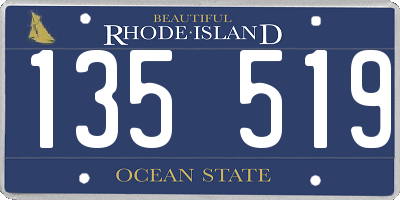RI license plate 135519