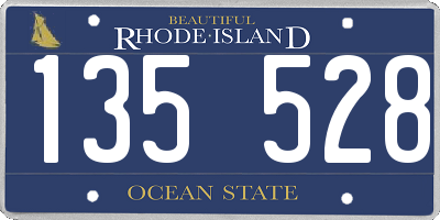 RI license plate 135528