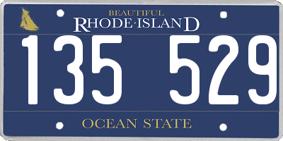 RI license plate 135529