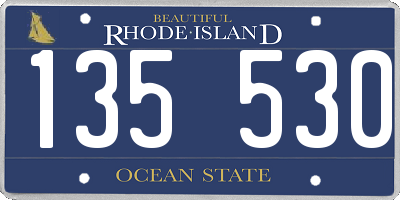 RI license plate 135530