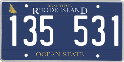 RI license plate 135531
