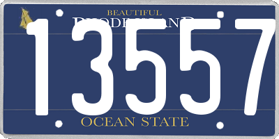 RI license plate 13557