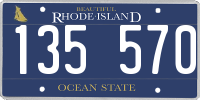 RI license plate 135570