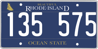 RI license plate 135575