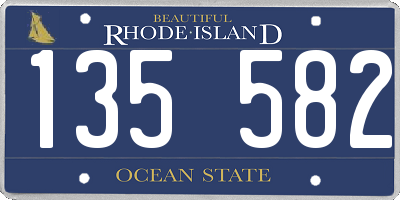 RI license plate 135582