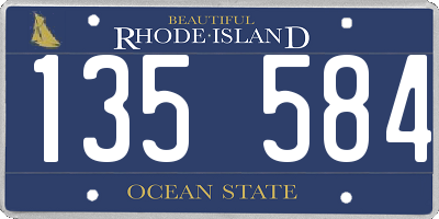 RI license plate 135584