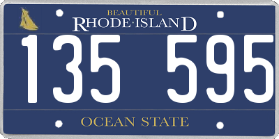 RI license plate 135595