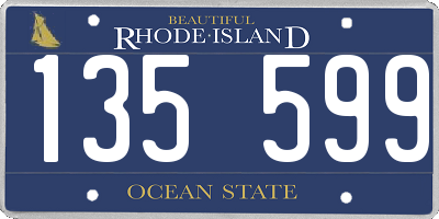 RI license plate 135599