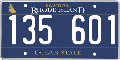 RI license plate 135601