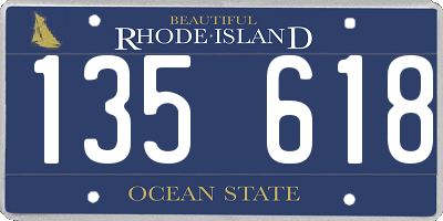 RI license plate 135618