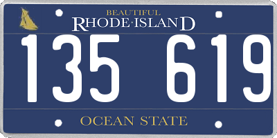 RI license plate 135619