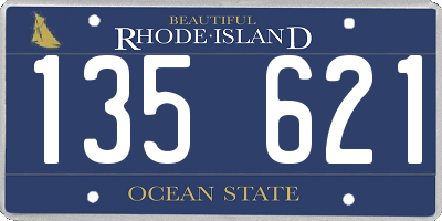 RI license plate 135621