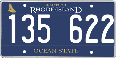 RI license plate 135622