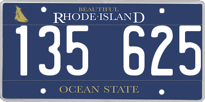 RI license plate 135625