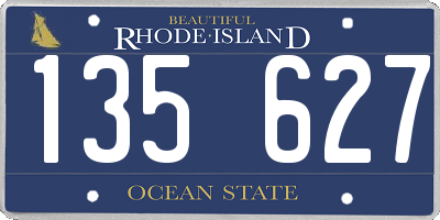 RI license plate 135627