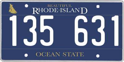 RI license plate 135631