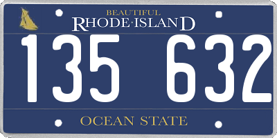RI license plate 135632