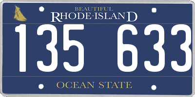 RI license plate 135633
