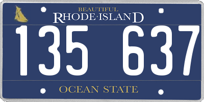 RI license plate 135637