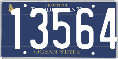 RI license plate 13564