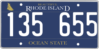 RI license plate 135655