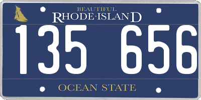 RI license plate 135656