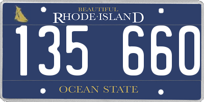 RI license plate 135660