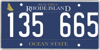 RI license plate 135665