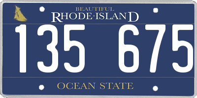 RI license plate 135675