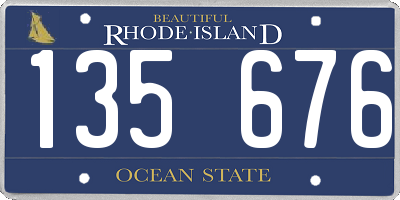 RI license plate 135676