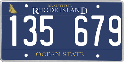 RI license plate 135679