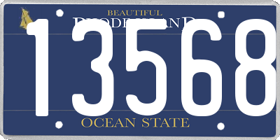 RI license plate 13568