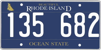 RI license plate 135682