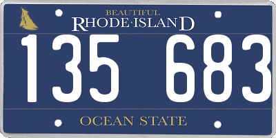 RI license plate 135683