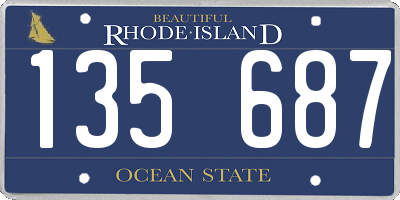 RI license plate 135687
