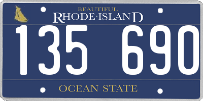 RI license plate 135690